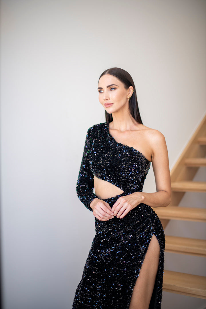 Justin Sequin Gown
